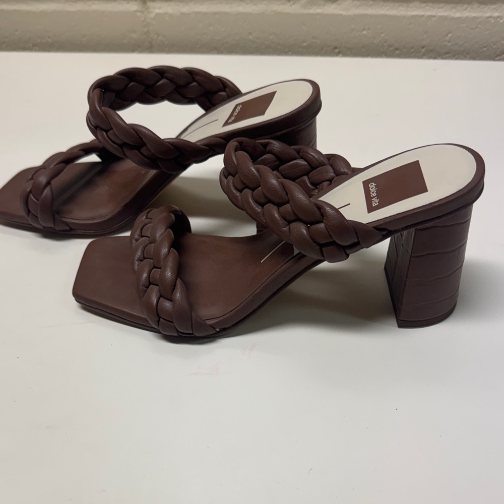 Dolce Vita Women's Chocolate Braided Sandals - Picture 3 of 5